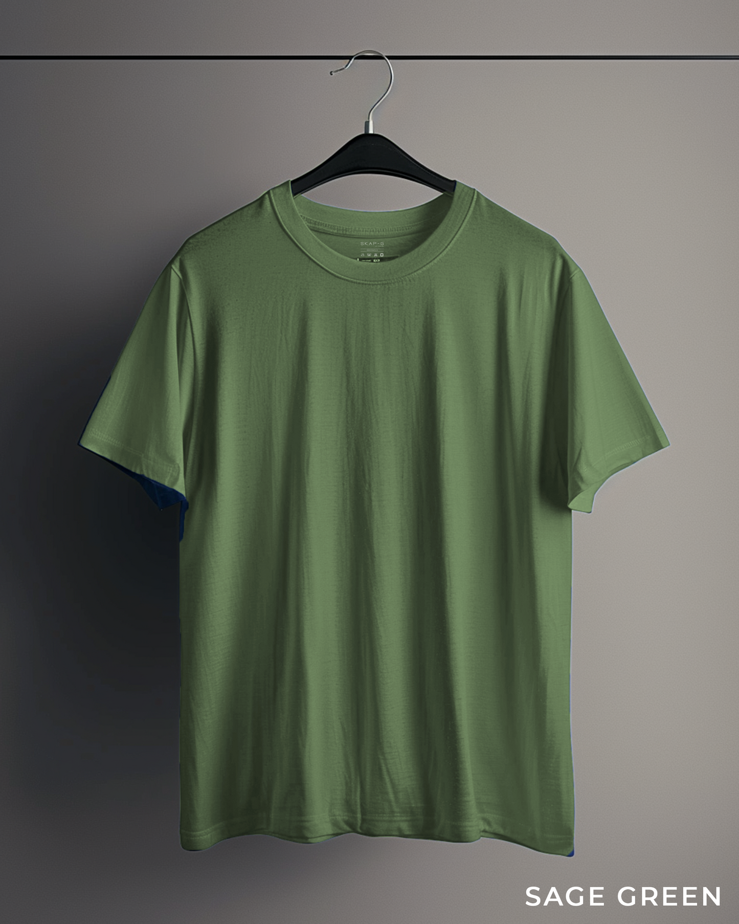 Sage Green Male Regular T-Shirt