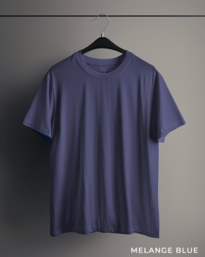 Melange Blue Female Regular T-Shirt