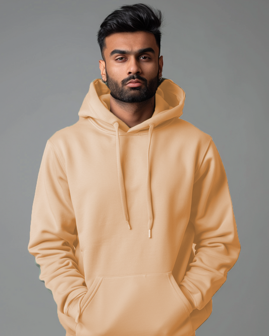 Beige Male Regular Summer Hoodie