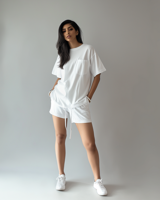 Blanche Female Oversized T-shirt & Lounge Shorts Co-ords