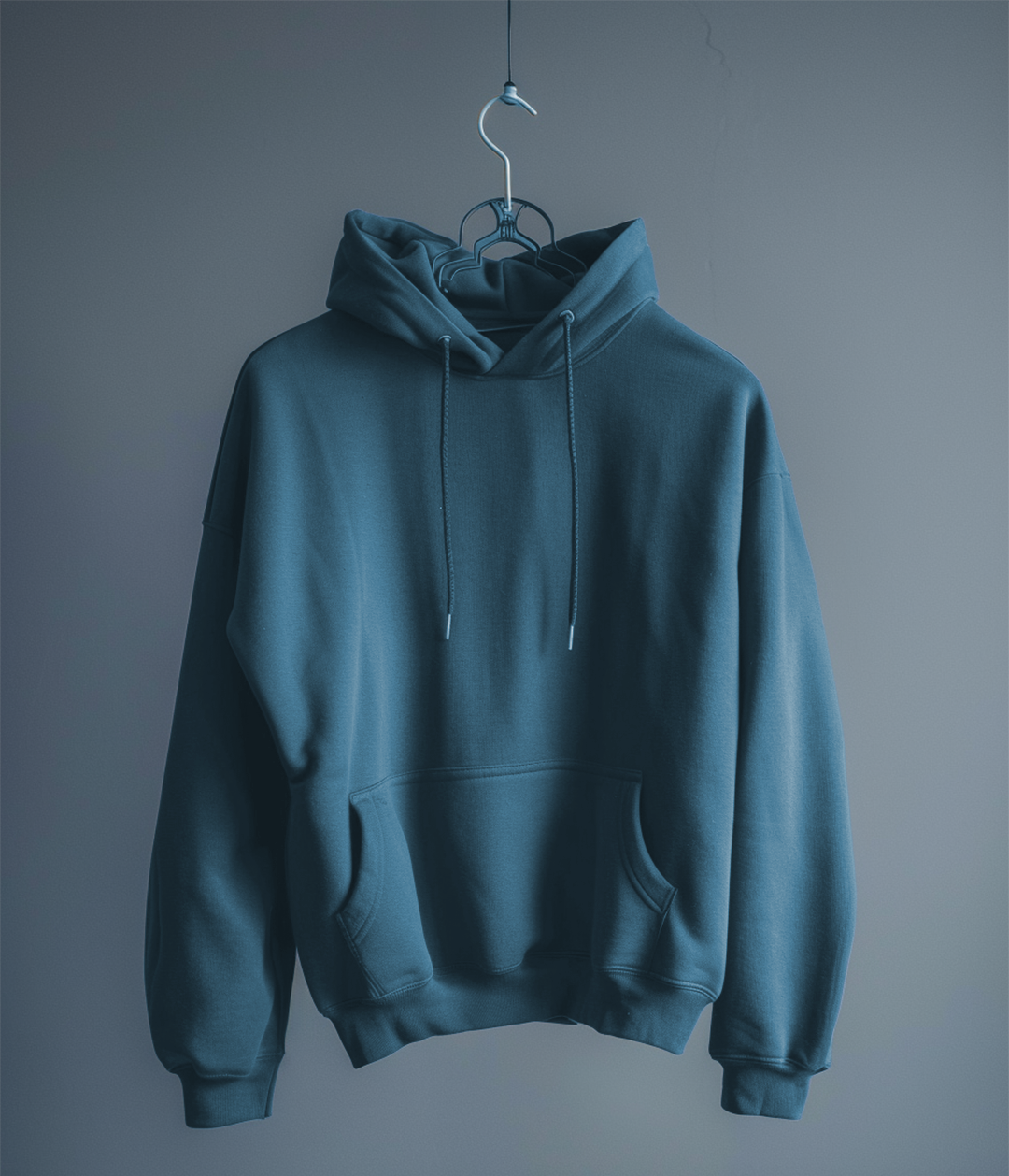 Steel Teal Oversized Hoodie & Lounge Shorts Co-Ords