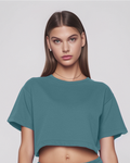 Turkish Blue Crop Oversized T-Shirt