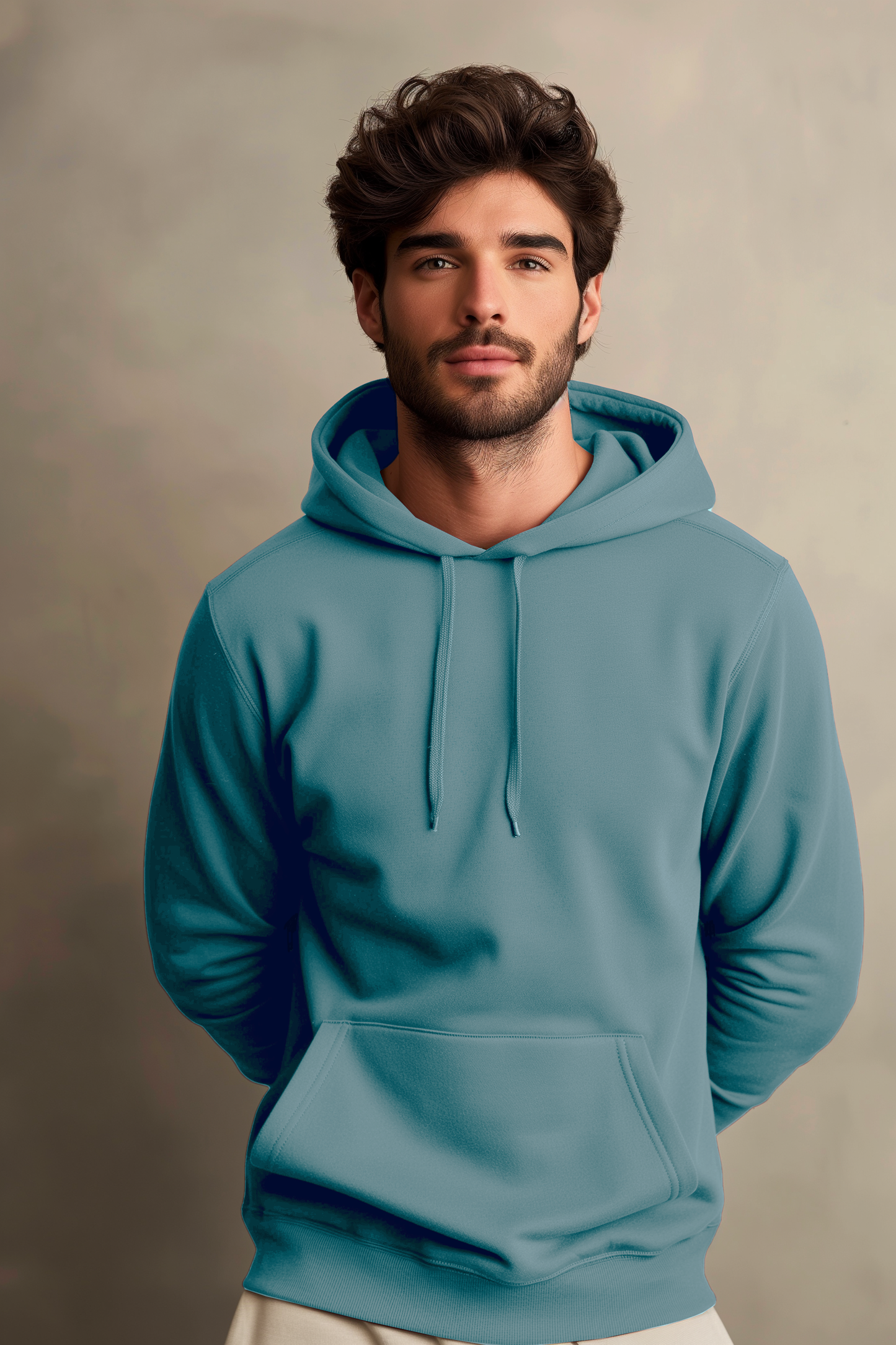 Turkish Blue Male Oversized Summer Hoodie