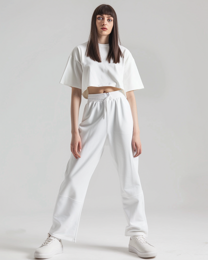 Blanche Oversized Crop T-Shirt & Lounge Pant Co-Ords