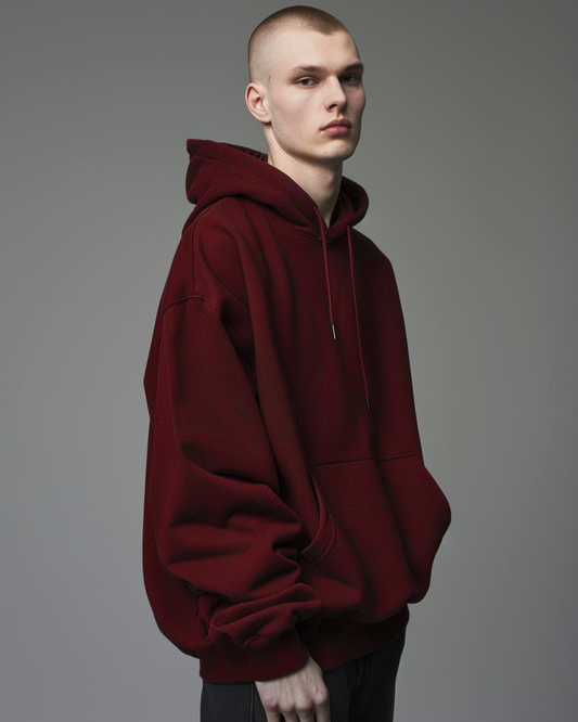 Cabernet French Terry Oversized Summer Hoodie